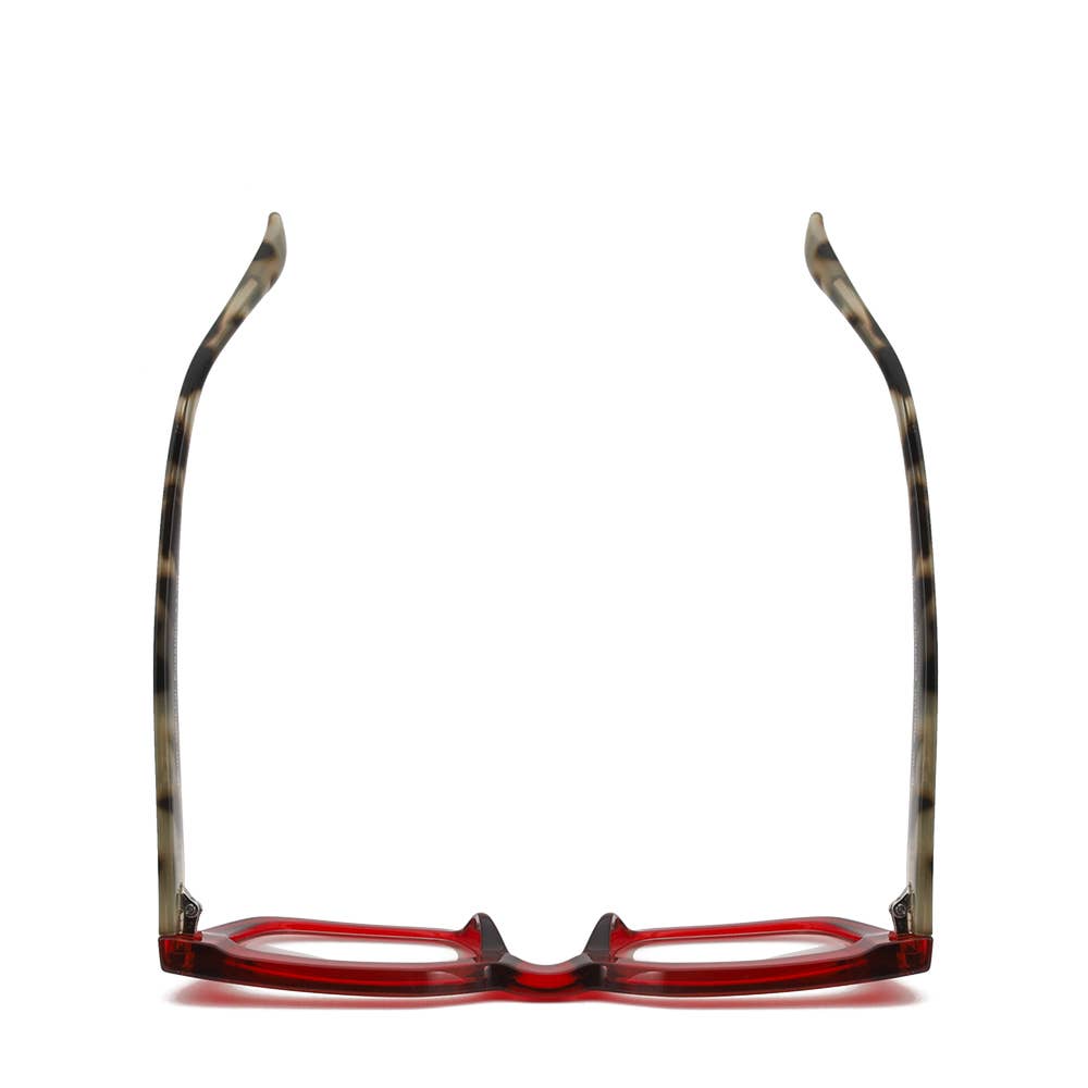 NESS - Transparent Red | Grey Tortoise - Blue Light