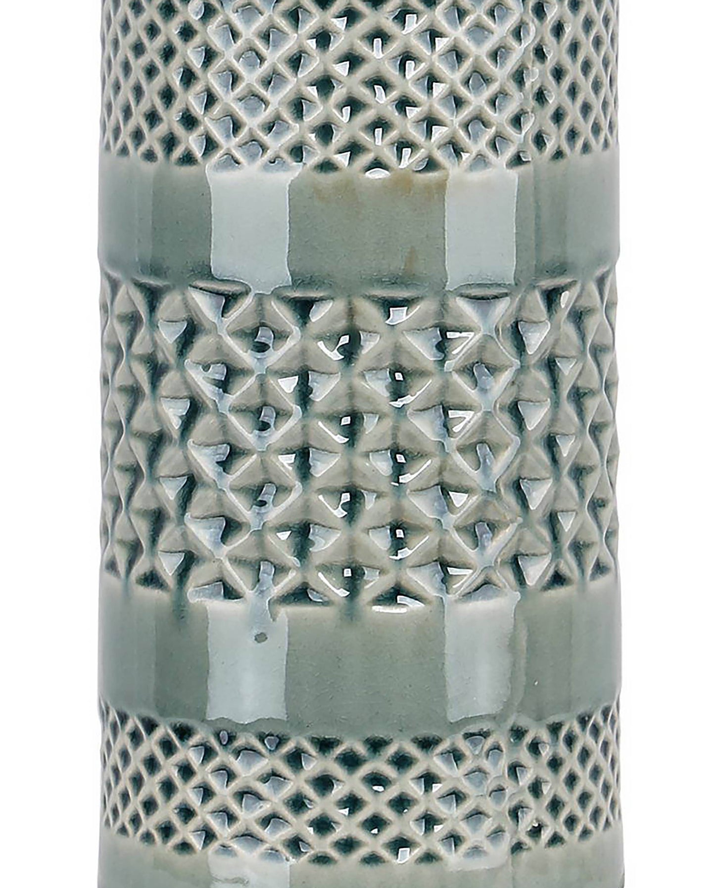 Soft Teal Ceramic Table Lamp w/ Linen Shade