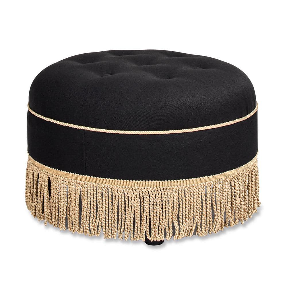 Yolanda 24" Round Upholstered Accent Ottoman