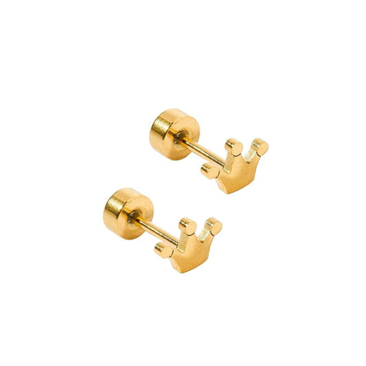 Screwback Stud Earrings - Princess Gold