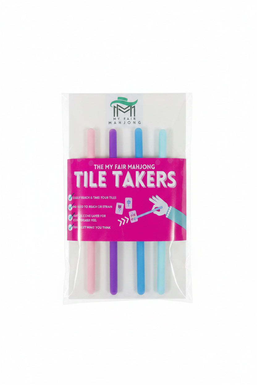 Mahjong Tile Takers (Set of 4)- Fun, Unique Tool to Help Rea
