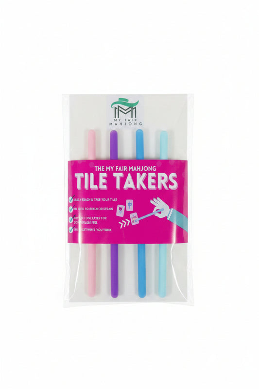Mahjong Tile Takers (Set of 4)- Fun, Unique Tool to Help Rea