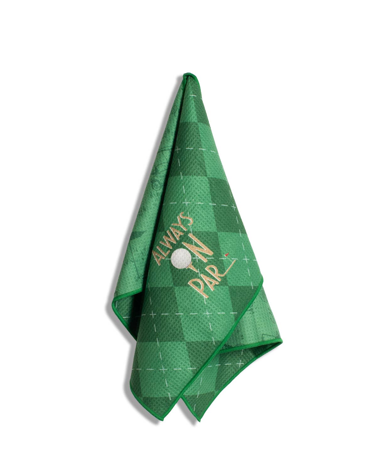 On Par Waffle Sports Towel - Green/Multi