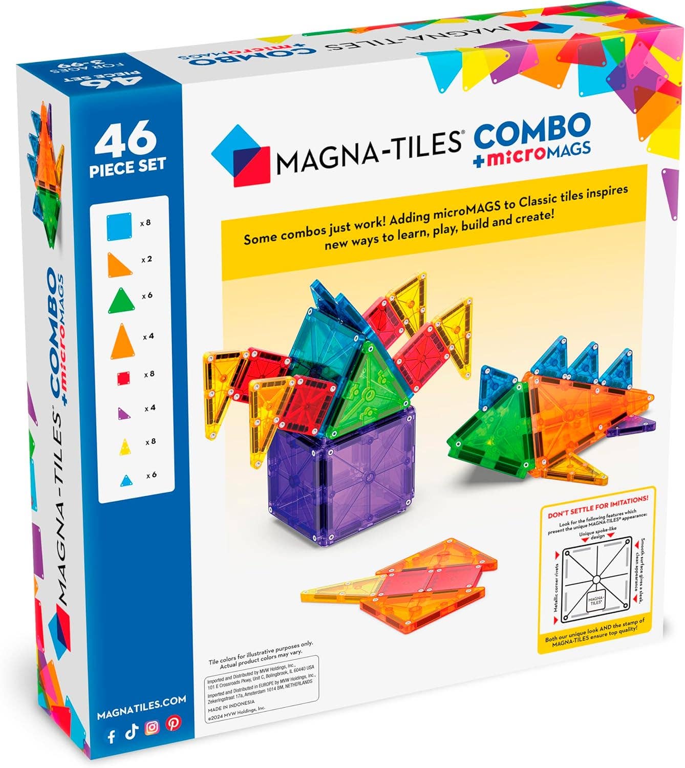 Magnetic Tiles Combo 46-Piece Set