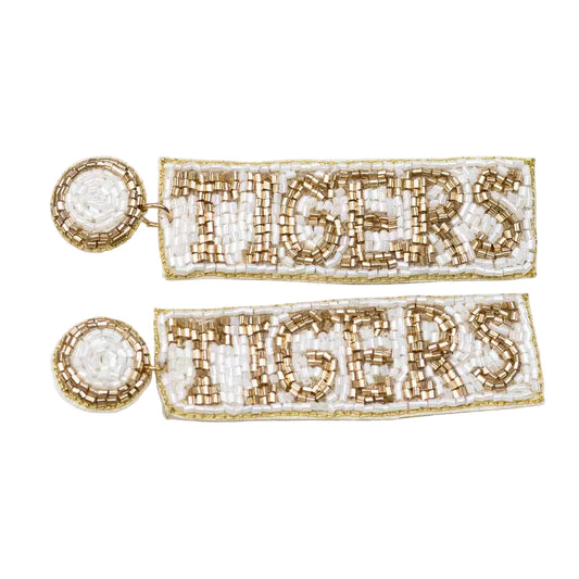 Tigers Beaded Earrings