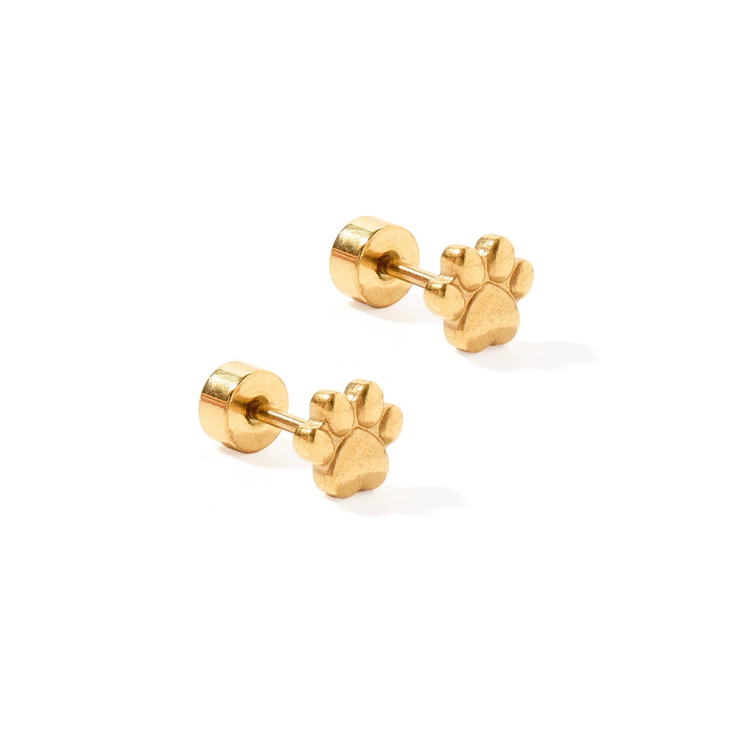 Screwback Stud Earrings - Paw Print