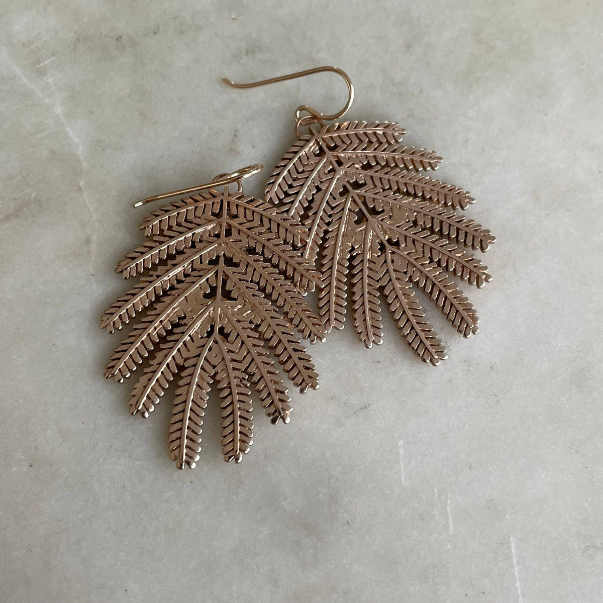 MIMOSA LEAF EARRINGS - LARGE