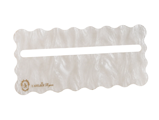 White Pearl Mahjong Line Reader with Gold