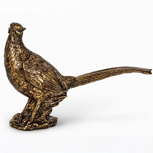 Bronze Resin Tabletop Pheasant 13.78"L