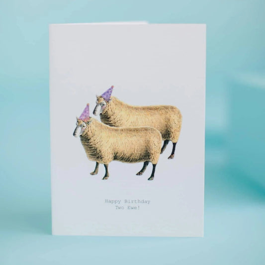 Happy Birthday Two Ewe Greeting Card